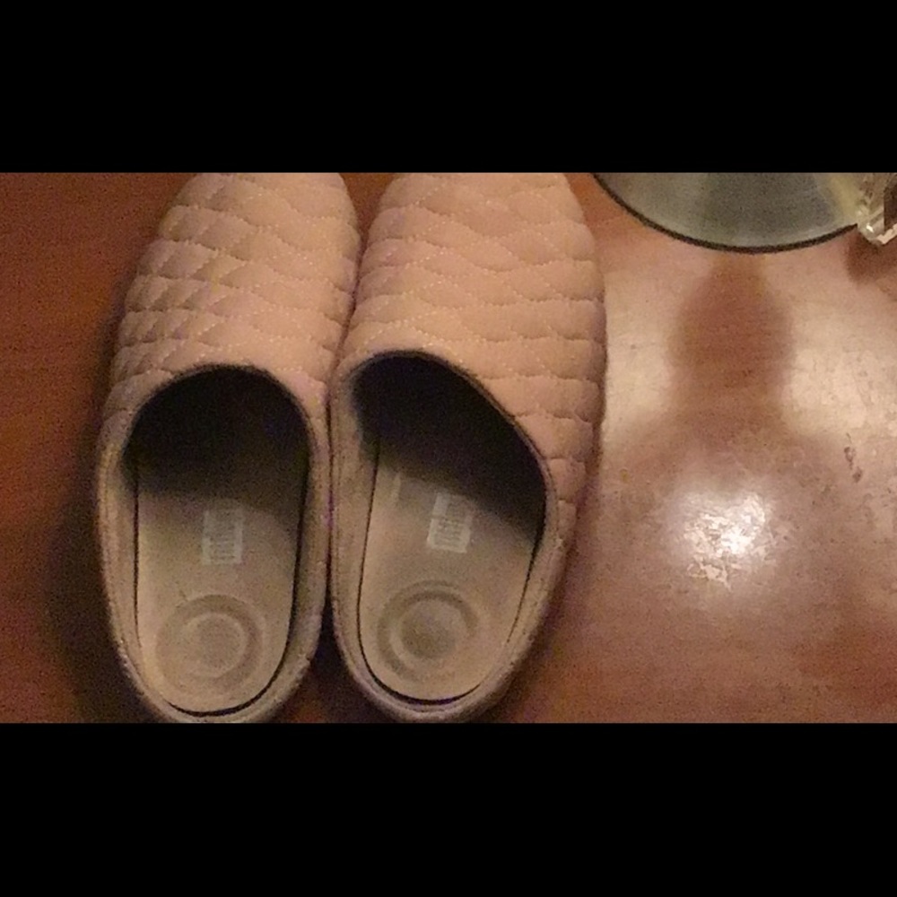 Fitflop Chrissie Padded Quilted Slippers Rose Women’s 8 Slip on Comfort Slides